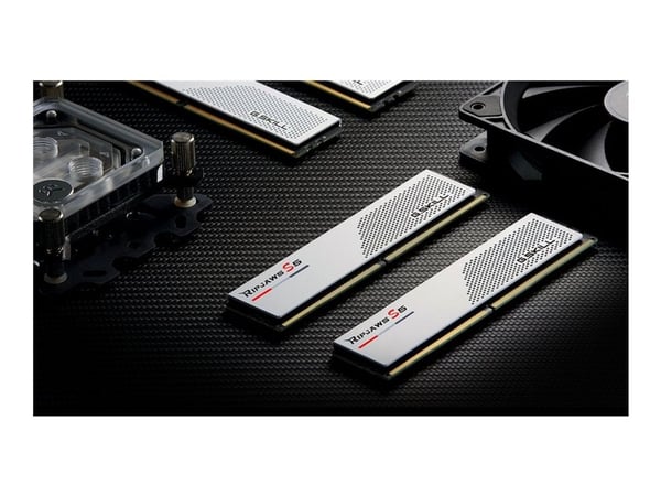 G.Skill Ripjaws S5 - DDR5 - sats - 32 GB: 2 x 16 GB - DIMM 288-pin - 6000 MHz / PC5-48000 - CL30 - 1.35 V - ej buffrad - icke ECC - matt vit