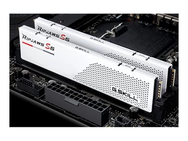 G.Skill Ripjaws S5 - DDR5 - sats - 32 GB: 2 x 16 GB - DIMM 288-pin - 6000 MHz / PC5-48000 - CL30 - 1.35 V - ej buffrad - icke ECC - matt vit