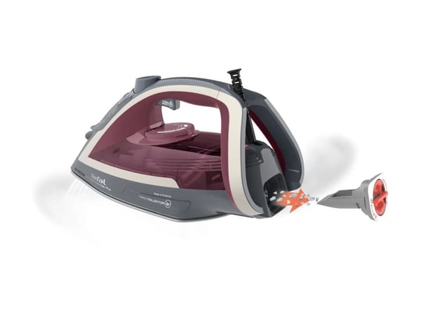 Tefal Ultragliss Plus FV6840E0 - Ångstrykjärn med automatisk avstängning - sula Durilium Airglide - 2800 W - körsbärsröd/grå