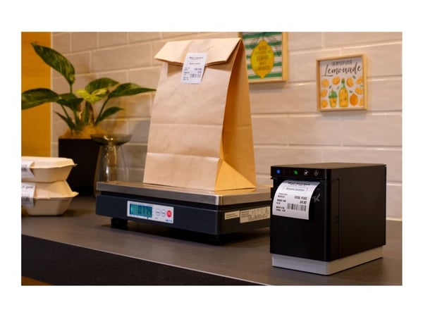 Star mC-Label2 MCL21CI LBL - Etikettskriver - direktetermisk - Rull (2,5 - 6 cm) - 300 dpi - inntil 180 mm/sek - USB-C, LAN, USB - rivestang - svart