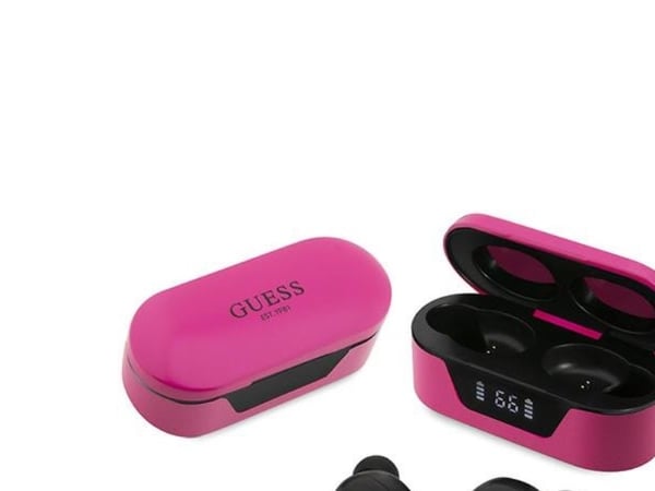Guess słuchawki Bluetooth GUTWST31EM TWS + stacja dokująca magenta