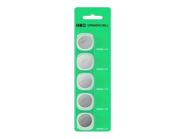 Green Cell - Batteri 5 x CR1620 - Li - 70 mAh