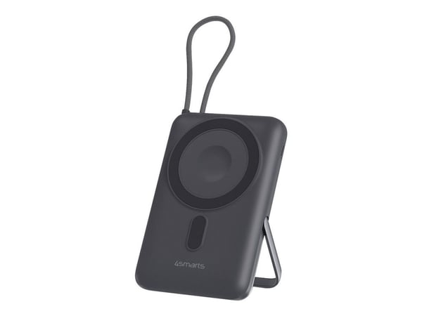 4smarts Enterprise Pocket, 10000 mAh, pikalataus 2.0, langaton lataus, 22,5 W, harmaa