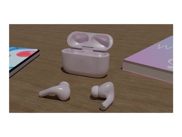 Gembird TWS-03-P - True wireless-hodetelefoner med mikrofon - i øret - Bluetooth - rosa