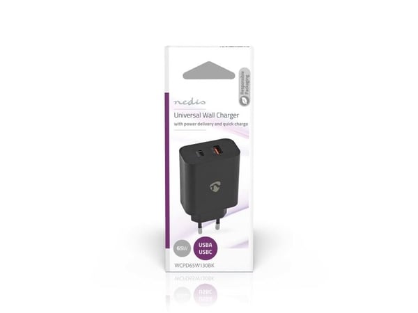 Nedis WCPD65W130BK - Strømadapter