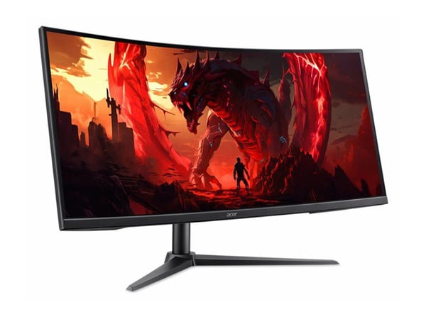 Acer Nitro XZ340CUR J0bmiiphx - XZ-sarja - LCD-monitori - pelaamiseen - kaareva - 34" - 3440 x 1440 - 250 cd/m² - HDR10 - 1 ms - 2xHDMI, DisplayPor...