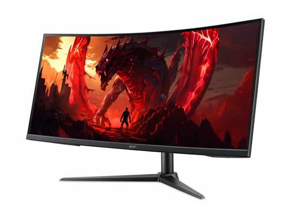 Acer Nitro XZ340CUR J0bmiiphx - XZ-sarja - LCD-monitori - pelaamiseen - kaareva - 34" - 3440 x 1440 - 250 cd/m² - HDR10 - 1 ms - 2xHDMI, DisplayPor...
