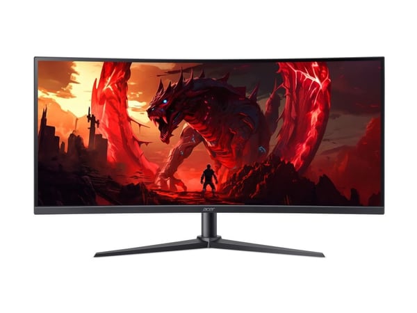 Acer Nitro XZ340CUR J0bmiiphx - XZ-sarja - LCD-monitori - pelaamiseen - kaareva - 34" - 3440 x 1440 - 250 cd/m² - HDR10 - 1 ms - 2xHDMI, DisplayPor...