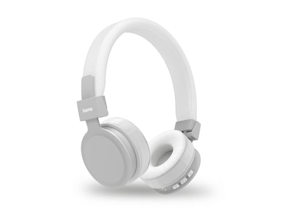 Hama Freedom Lit II - Hodetelefon med mikrofon - on-ear - Bluetooth - trådløs - hvit