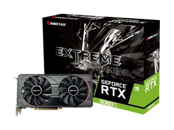 Biostar VN3606TM82 - Grafikkort - GF RTX 3060 Ti - 8 GB GDDR6 - PCIe 4.0 x16 - 3 x HDMI, DisplayPort - LHR