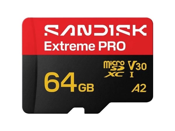 SanDisk Extreme PRO - Flash-minneskort - 64 GB - A2 / Video Class V30 / UHS-I U1 - mikroSDXC UHS-I