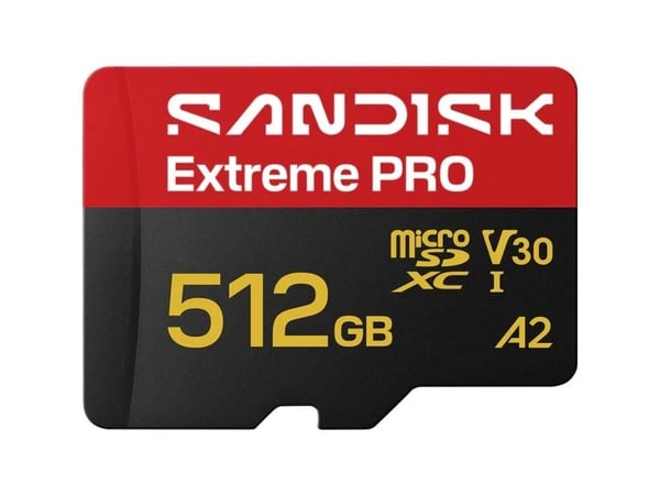 SanDisk Extreme PRO - Flashminnekort (SD-adapter inkludert) - 512 GB - A2 / Video Class V30 / UHS-I U3 - microSDXC UHS-I