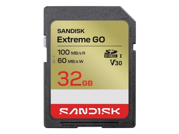SanDisk Extreme Go - Flashminnekort - 32 GB - Video Class V30 / UHS-I U3 - SDHC UHS-I