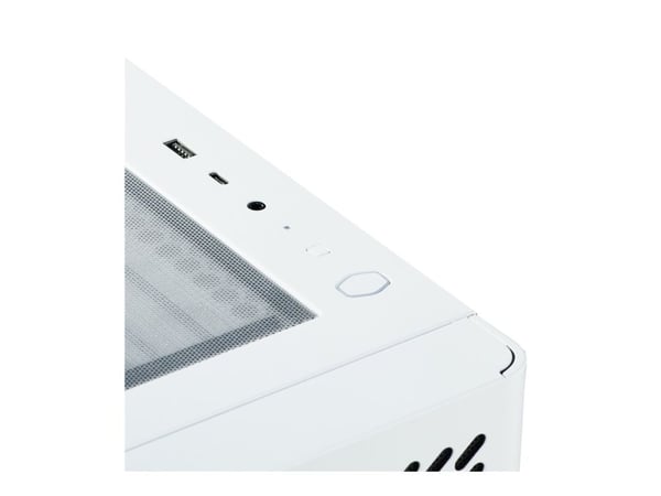 Cooler Master Elite 502 - Mid tower - utökad ATX - genomskinlig sidopanel (härdat glas) - ingen strömförsörjning (ATX) - vit - USB/ljud