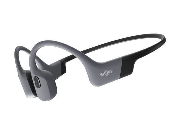SHOKZ OpenSwim Pro - Hörlurar med mikrofon - öppet öra - montering bakom nacken - Bluetooth - trådlös - grå