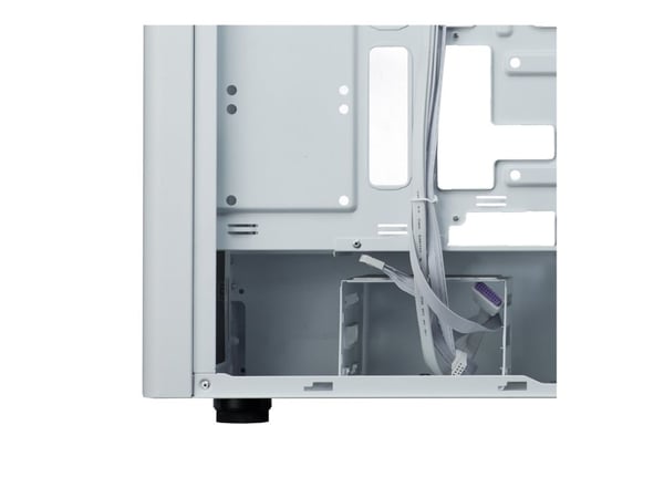 Cooler Master Elite 502 - Mid tower - utökad ATX - genomskinlig sidopanel (härdat glas) - ingen strömförsörjning (ATX) - vit - USB/ljud