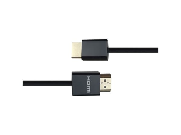 Deltaco Erittäin ohut nopea HDMI-kaapeli Ethernetillä, 2 m, musta, 2 m, HDMI-tyyppi A (vakio), HDMI-tyyppi A (vakio), 3840 x 2160 pikseliä, 18 Gbit...