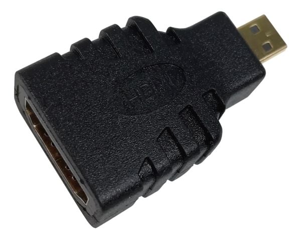 Deltaco HDMI- til mikro-HDMI-adapter, svart, HDMI Type A (Standard), HDMI Type D (Mikro), 3840 x 2160 piksler, Svart
