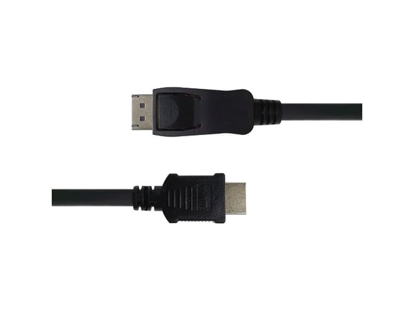 Deltaco DisplayPort to HDMI cable, 3m, black, 3 m, DisplayPort, HDMI, Uros, Uros, Suora