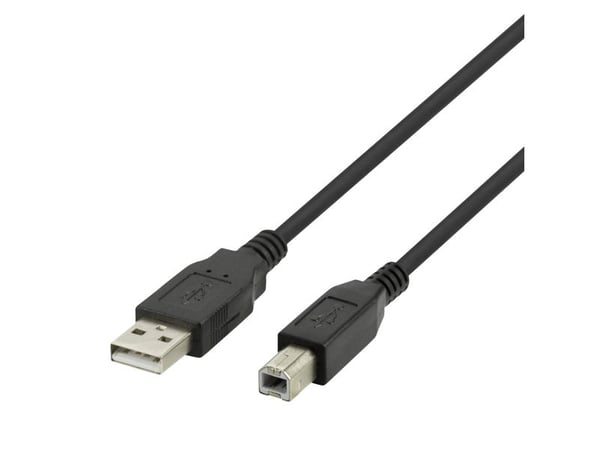 DELTACO - USB-kabel - USB (hane) till mini-USB typ B (hane) - USB 2.0 - 0.5 A - 3 m - svart