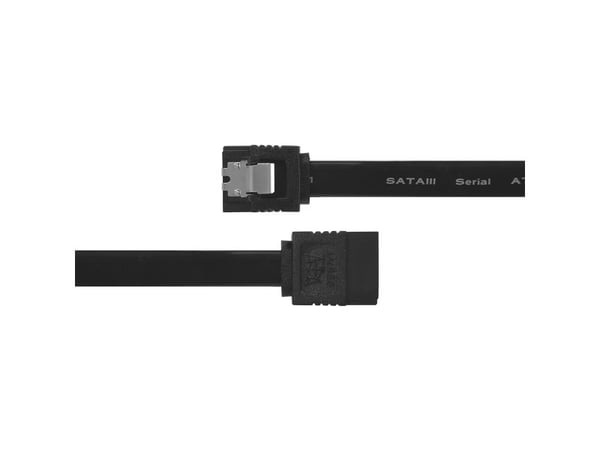 DELTACO - SATA-kabel - Serial ATA 150/300/600 - SATA (hunn) til SATA (hunn) - 30 cm - rett - svart