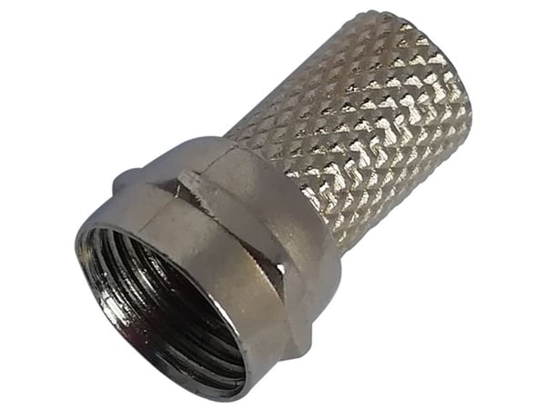 Deltaco Kierrettävä F-liitin, täysin suojattu, 6,8 mm, RG-6, 2 kpl, F-tyyppi, Hopea