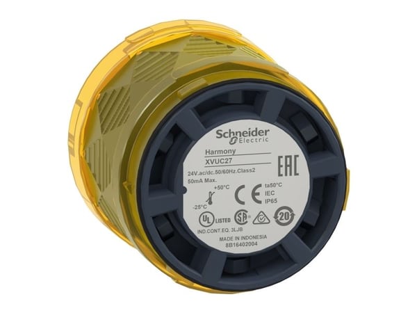 Schneider Electric XVUC28, Signaltorn, LED, 1 lamp(or), Gul, UL CE CSA, IP65