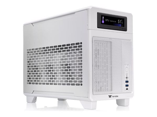 Thermaltake TR100, Mini Tower, PC, Valkoinen, Mini-ITX, SPCC, Terästä, 6,8 cm
