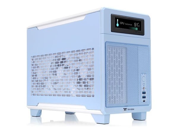 Thermaltake TR100 - MT - mini-ITX - ingen strømforsyning (SFX / SFX-L) - hydrangea blue - USB/lyd