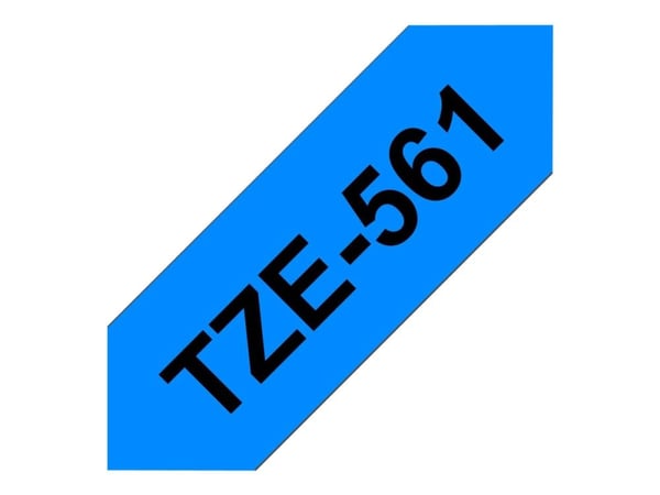 Brother TZe-561 - Sort på blått - Rull (3,6 cm x 8 m) 1 kassett(er) laminert teip - for P-Touch PT-3600, 550, 9200, 9400, 9500, 9600, 9800, D800; P...