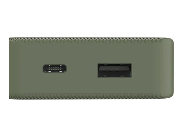 Hama Colour 10 - Power bank - 10000 mAh - 37 Wh - 3 A - Fast Charge - 2 utdatakontakter (USB, USB-C) - på kabel: USB-C - grön