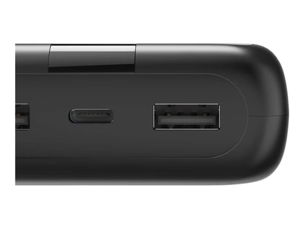 Hama Performance 24 - Power bank - 24000 mAh - 88.8 Wh - 3 A - Fast Charge - 3 utdatakontakter (2 x USB, USB-C) - på kabel: USB-C - antracit