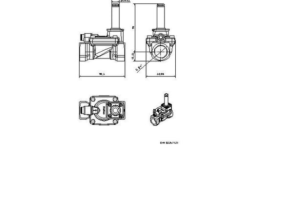 Danfoss 032U7121, mässing, 2 cm, EV220B, DNVGL-CG-0339 UA