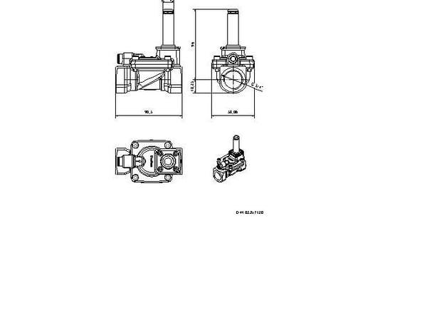 Danfoss 032U7120, mässing, 2 cm, EV220B, DNVGL-CG-0339 GL UA