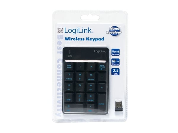 LogiLink ID0120, Langaton RF, 18, Universaali, Musta