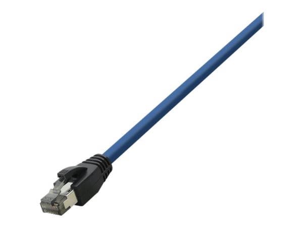 LogiLink - Patch-kabel - RJ-45 (hane) till RJ-45 (hane) - 15 m - SFTP, PiMF - CAT 8.1 - halogenfri, formpressad, rund, hakfri - blå