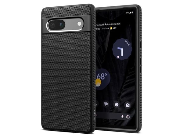 Spigen Liquid Air, Suojus, Google, Pixel 7a, 15,5 cm (6.1"), Musta