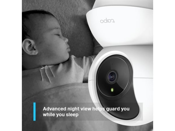 TP-Link Tapo TC70, IP-sikkerhetskamera, Innendørs, Trådløs, Tak/Vegg, Hvit, Sfærisk