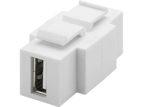 Goobay 79930, Flat, Hvit, USB A, USB B, Hunkjønn, Hunkjønn