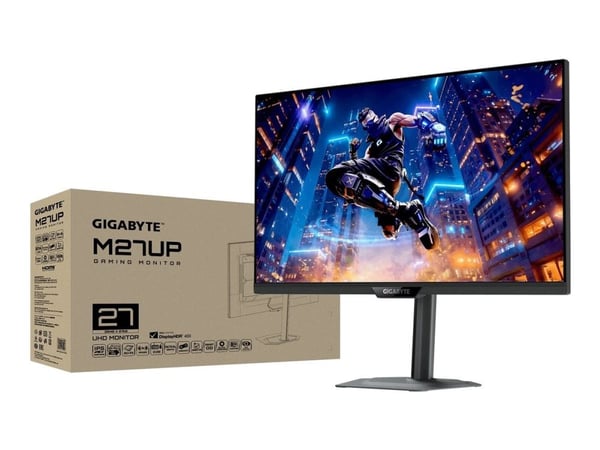 Gigabyte M27UP - LED-skjerm - gaming - 27" - 3840 x 2160 4K @ 160 Hz - SS IPS - 350 cd/m² - 1000:1 - DisplayHDR 400 - 1 ms - 2xHDMI, DisplayPort, U...