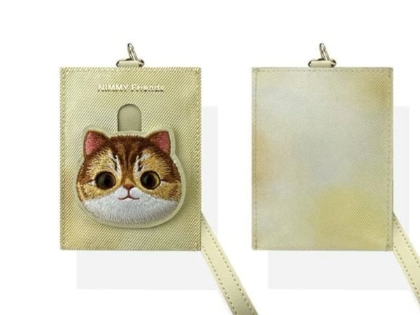 Big Eyed Pet 2.0 Cat khaki telefonveske + lommebok + etui til lokalisator (3-i-1)