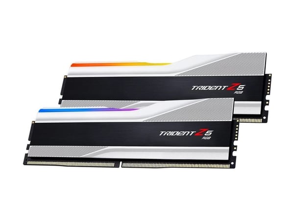 G.Skill Trident Z5 RGB - DDR5 - sett - 64 GB: 2 x 32 GB - DIMM 288-pin - 6000 MHz / PC5-48000 - CL30 - 1.4 V - ikke-bufret - ikke-ECC - metallic sølv