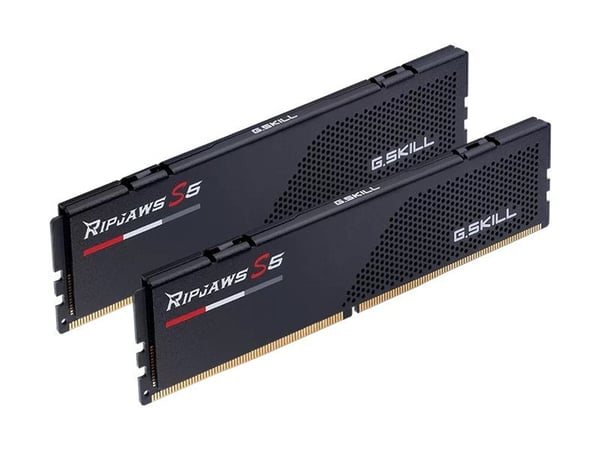 G.Skill Ripjaws S5 - DDR5 - sett - 32 GB: 2 x 16 GB - DIMM 288-pin lav profil - 6000 MHz / PC5-48000 - CL30 - 1.35 V - ikke-bufret - ikke-ECC - mat...