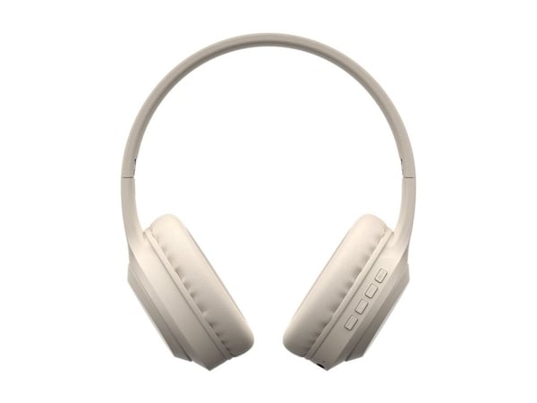 Havit H628BT - Hörlurar med mikrofon - på örat - Bluetooth - trådlös, kabelansluten - 3,5 mm kontakt - beige