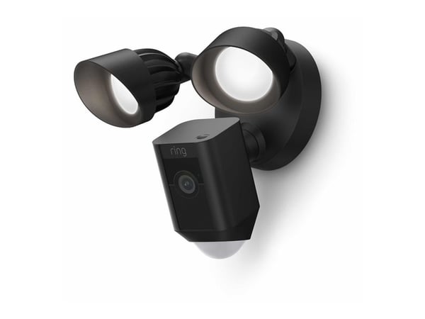 Ring Floodlight Cam Wired Plus - Nätverksövervakningskamera - utomhusbruk - väderbeständig - färg (Dag&Natt) - 1080p - ljud - trådlös - Wi-Fi - AC ...