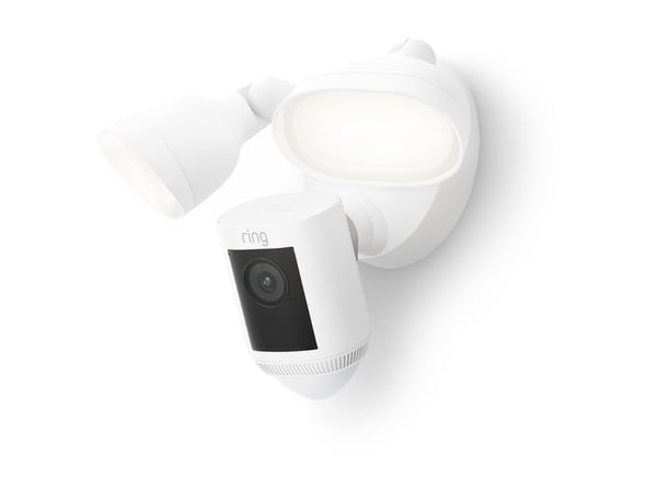 Ring Floodlight Cam Wired Plus - Nätverksövervakningskamera - utomhusbruk - väderbeständig - färg (Dag&Natt) - 1080p - ljud - trådlös - Wi-Fi - AC ...