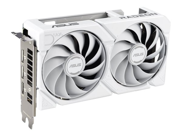 ASUS Dual -RX9060XT-16G-WHITE, Radeon RX 9060 XT, 16 GB, GDDR6, PCI Express 5.0, 2 vifte(r)