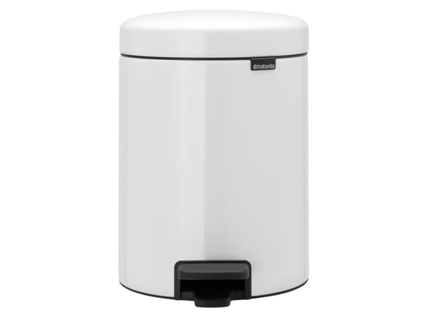 Brabantia newIcon - Søppelbøtte - flipp-lokk - 5 L - fotpedal - hvit