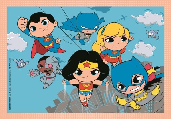 Clementoni Puslespil Superfriends DC, 4i1