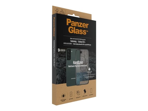 PanzerGlass HardCase - Crystal Black Edition - skydd för mobiltelefon - termoplastisk polyuretan (TPU) - för Samsung Galaxy S22+